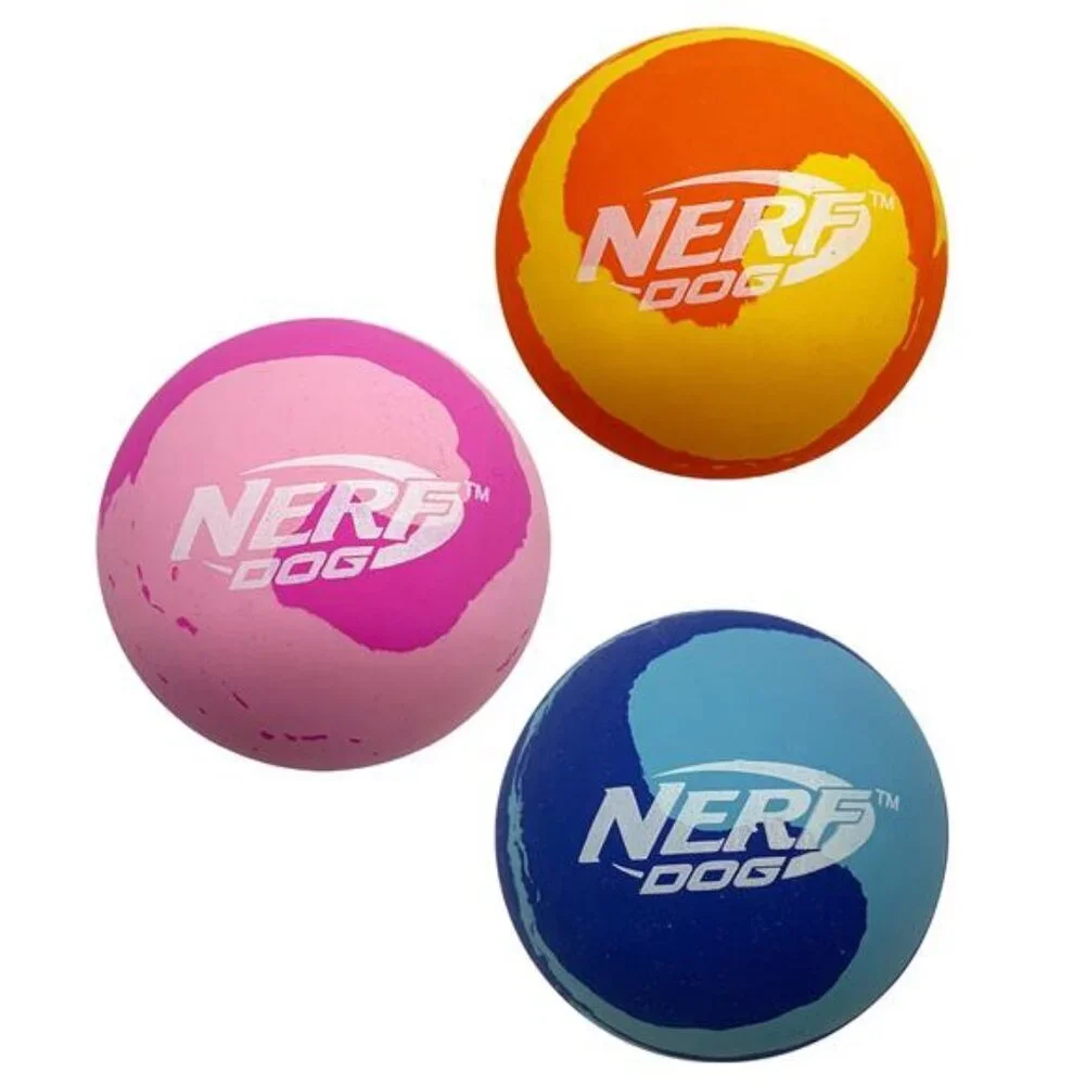 2.4-inch Rubber Super Bounce Ball Fetch Dog Toy, 3 Pack